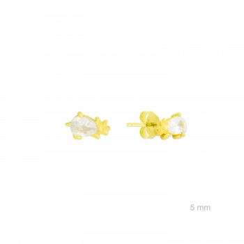Silver earrings with cubic...