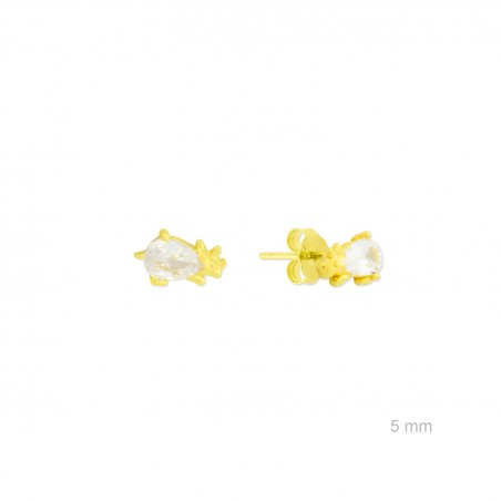 Silver earrings with cubic zirconium