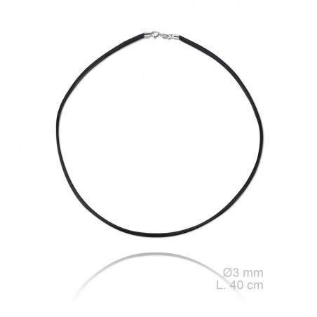 Leather necklace, length: 40 cm