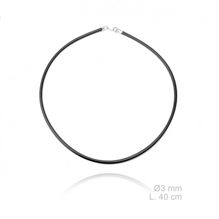 Gargantilla de caucho, longitud: 40 cm, grosor: Ø3 mm