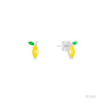 Silver earrings with cubic...