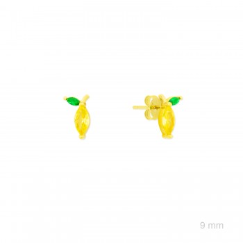 Silver earrings with cubic...