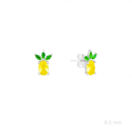 Silver earrings with cubic zirconium