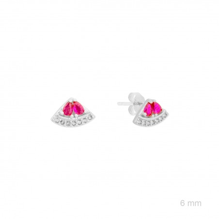 Boucles d'oreilles en Argent avec oxyde de zirconium