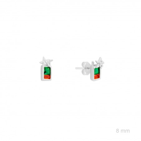 Pendientes de Plata de Ley con circonitas