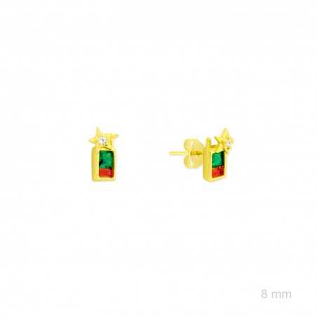 Pendientes de Plata de Ley con circonitas