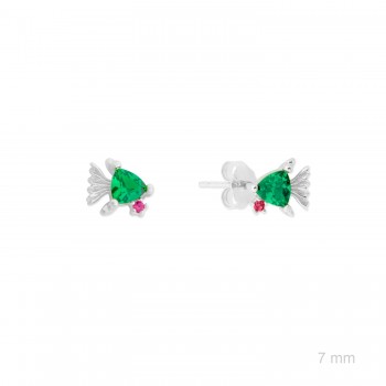 Silver earrings with cubic...