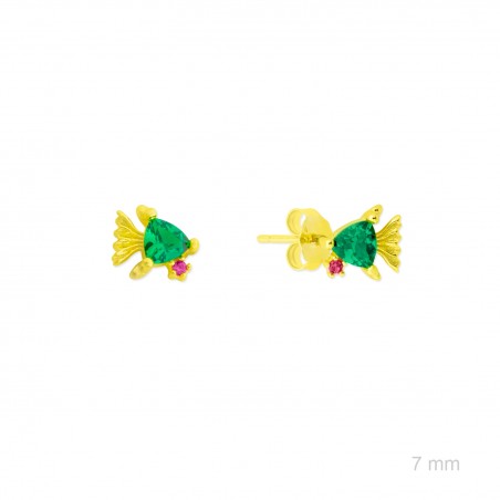 Brincos de Prata Esterlina com zircônia