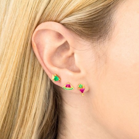 Brincos de Prata Esterlina com zircônia