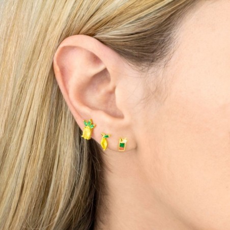 Brincos de Prata Esterlina com zircônia