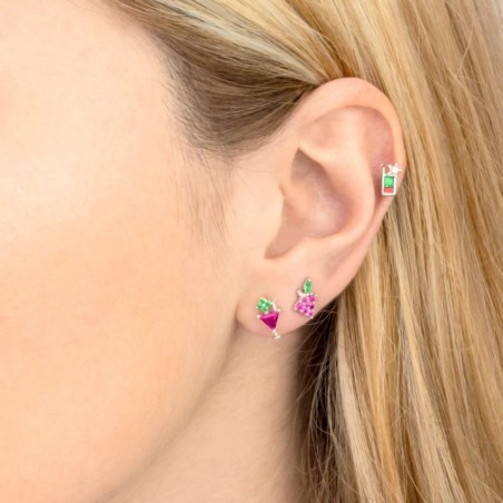 Silver earrings with cubic zirconium