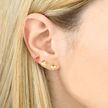 Silver earrings with cubic... 2