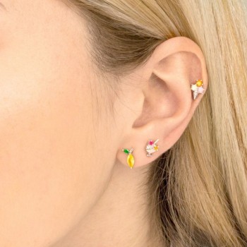 Silver earrings with cubic... 2