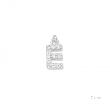 Charm de Plata de Ley (Letra E)