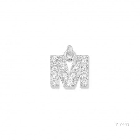 Charm de Plata de Ley (Letra M)