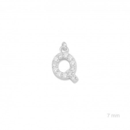 Charm de Plata de Ley (Letra Q)