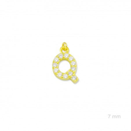 Charm de Plata de Ley (Letra Q)