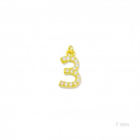 Charm de Plata de Ley (Número 3)