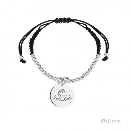 Pulsera de Plata de Ley y macramé