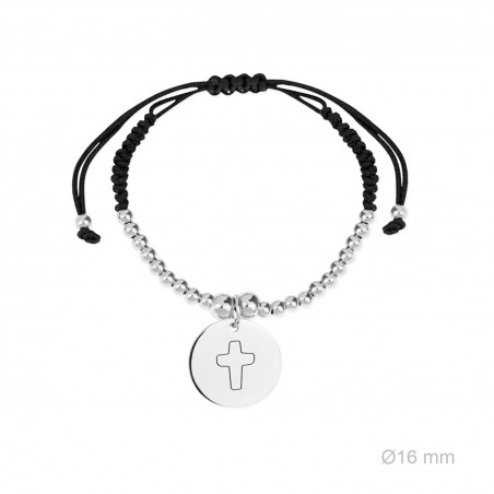 Silver Bracelet with Macramé