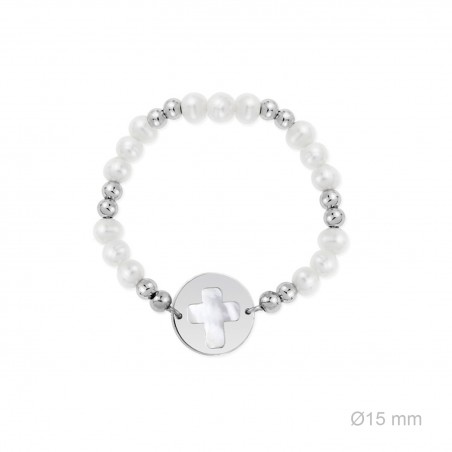 Bracelet de Perle Naturelle et Argent