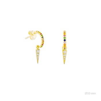 Silver Earrings with Cubir...