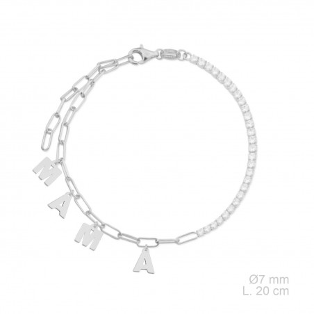 Bracelet en Argent avec oxyde de zirconium