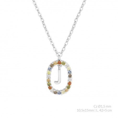 Silver necklace | J