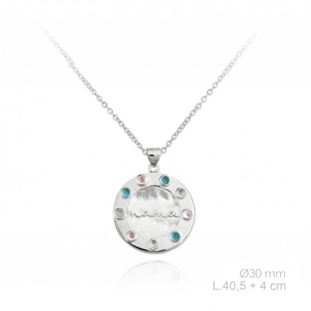 Silver Necklaces with Mother of Pearl