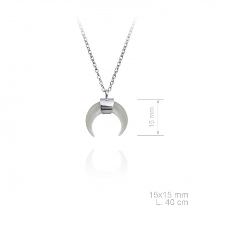 Silver Necklaces with Mother of Pearl 