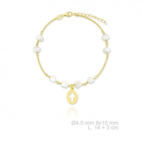 Bracelet de Perle Naturelle et Argent