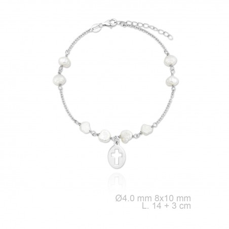 Bracelet de Perle Naturelle et Argent