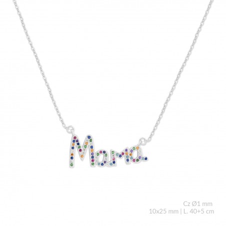 Gargantilla de Plata de Ley con circonitas