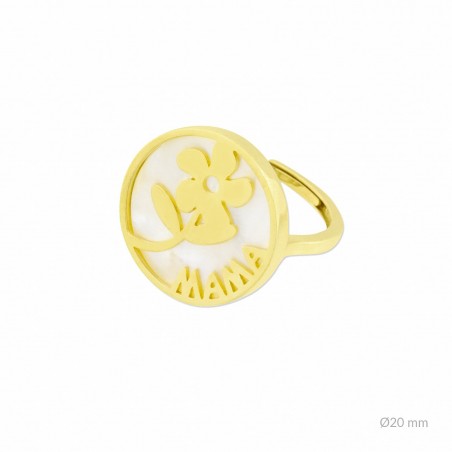 Silver ring and mother-of-pearl