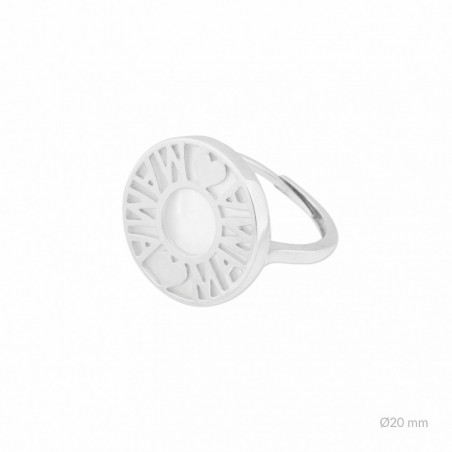 Anel em Prata Esterlina e madrepérola