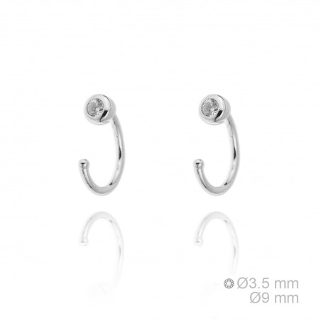 Silver Earrings with Cubir Zirconium 