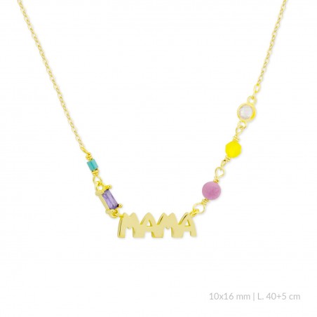 Silver necklace with cubic zirconium