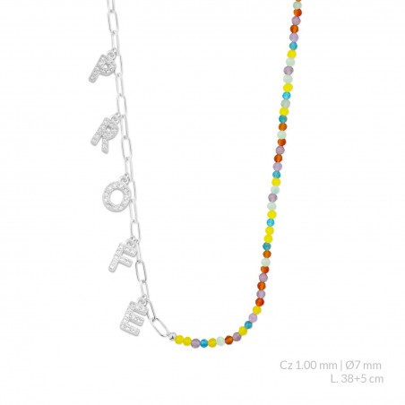 Gargantilha em Prata Esterlina com zircônia