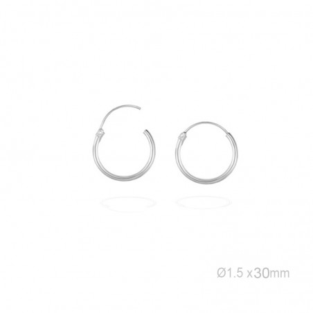 Boucles d'oreilles Argent lisse