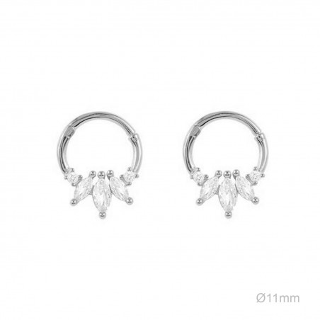 Pendientes Tragus Circ Blanca
