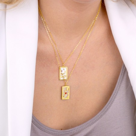 Silver necklace with cubic zirconium