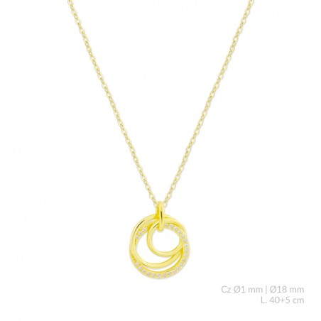 Gargantilha em Prata Esterlina com zircônia