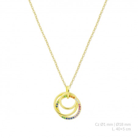 Gargantilha em Prata Esterlina com zircônia