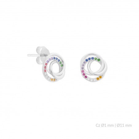 Boucles d'oreilles en Argent avec oxyde de zirconium
