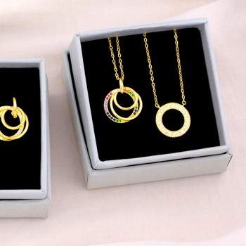 Silver necklace with cubic... 2