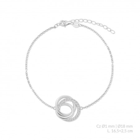 Pulsera de Plata de Ley con circonitas