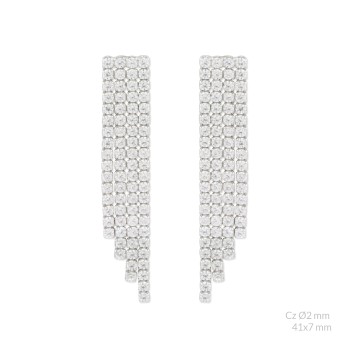 Silver earrings with cubic...