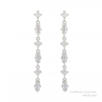 Silver earrings with cubic...