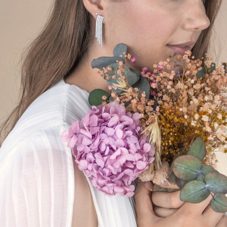 Brincos de Prata Esterlina com zircônia