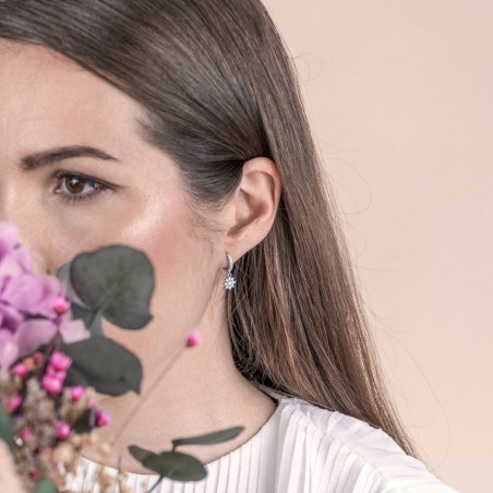 Boucles d'oreilles en Argent avec oxyde de zirconium